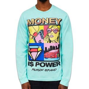 NWT Reason Money Is Power Long Sleeve Tee